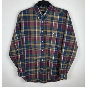 Men’s Orvis Button Up Shirt / Long Sleeve / Plaid / Size Large